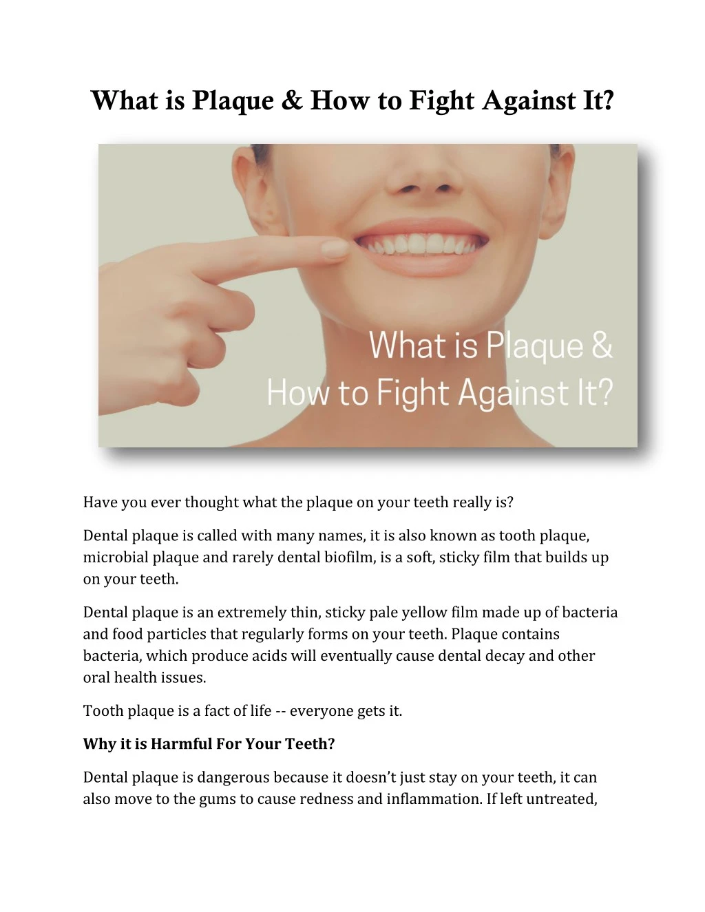 what is plaque how to fight against it