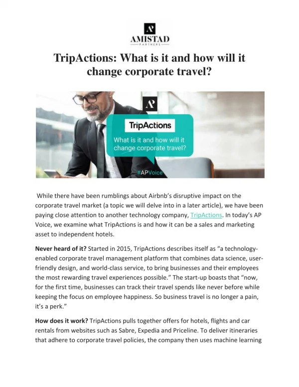 TripActions: What is it and how will it change corporate travel?
