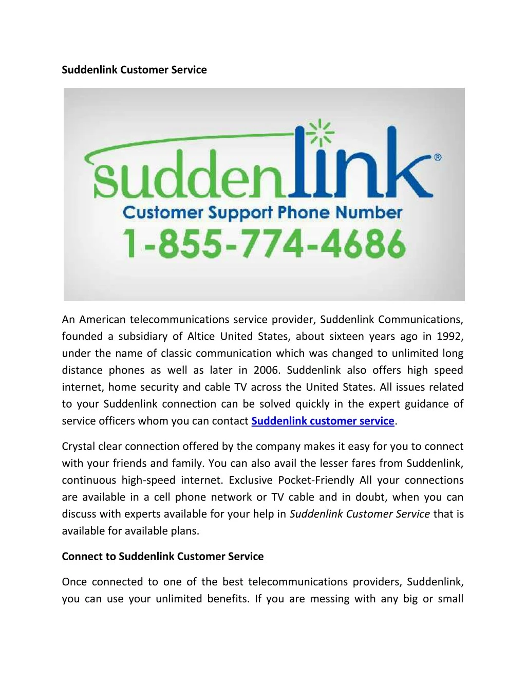 suddenlink customer service