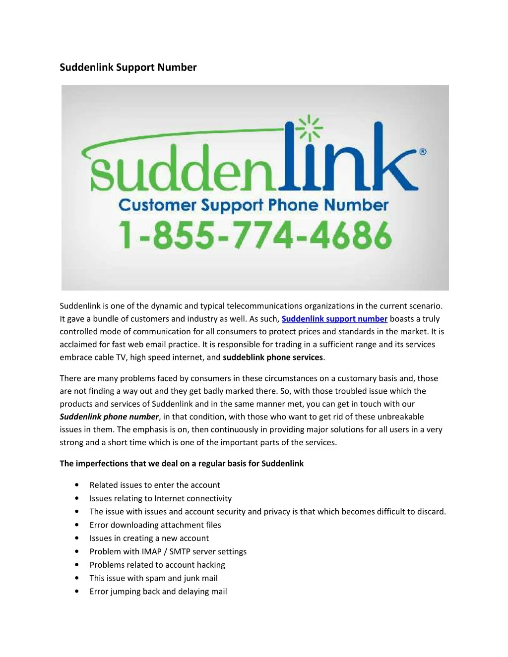 suddenlink support number