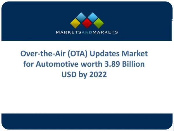 Over the Air Updates Market Trends Research And Projections From 2017 To 2022
