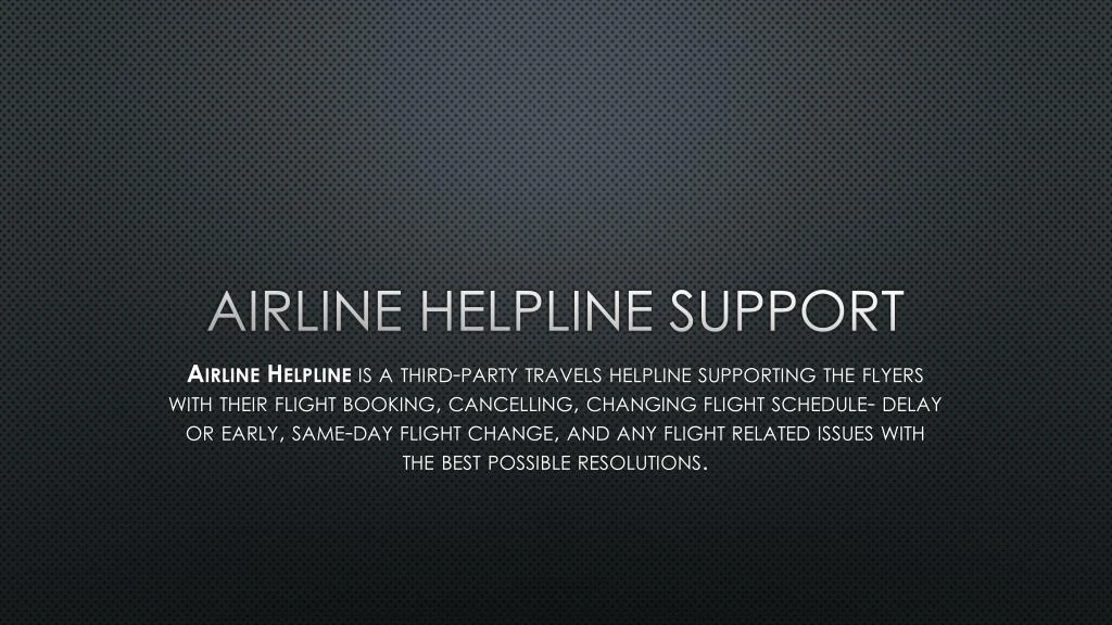 airline helpline support