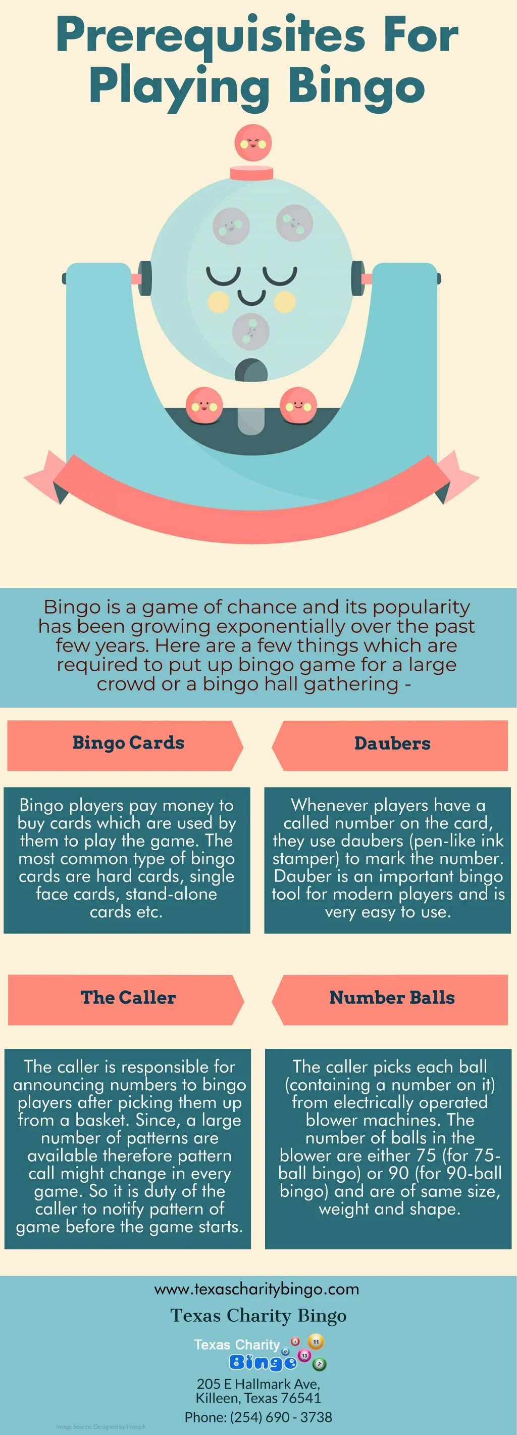 prerequisites for playing bingo