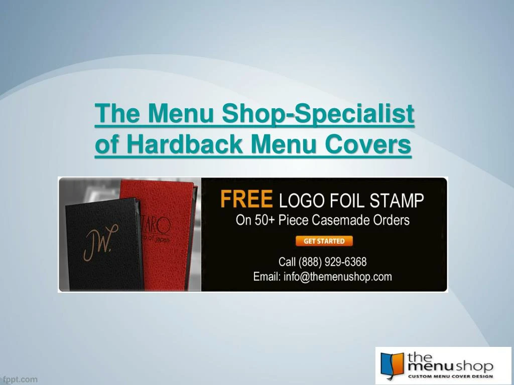 the menu shop specialist of hardback menu covers