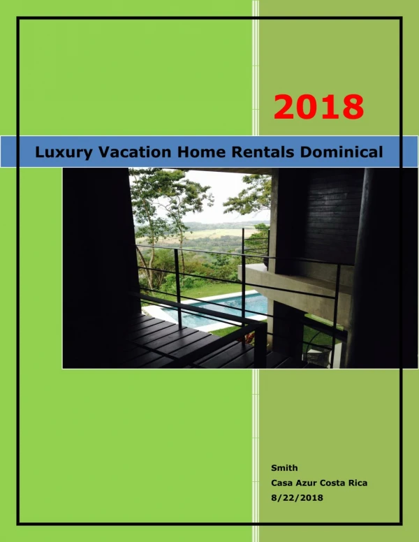 Luxury Vacation Home Rentals Dominical