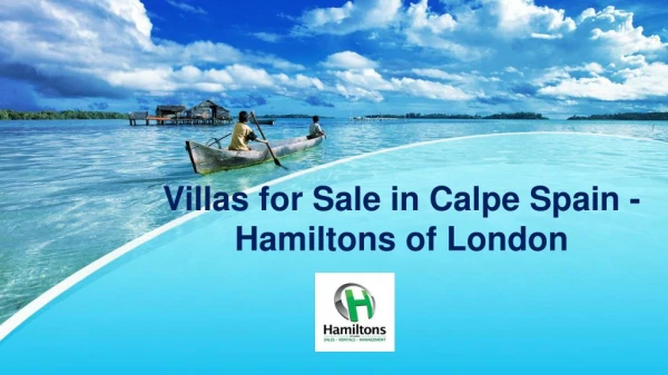 Villas for Sale in Calpe Spain - Hamiltons of London