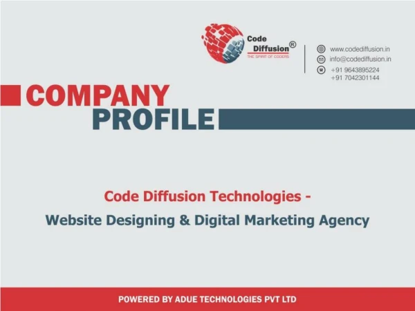Code Diffusion Technologies - Website Designing and Digital Marketing Agency in Janakpuri