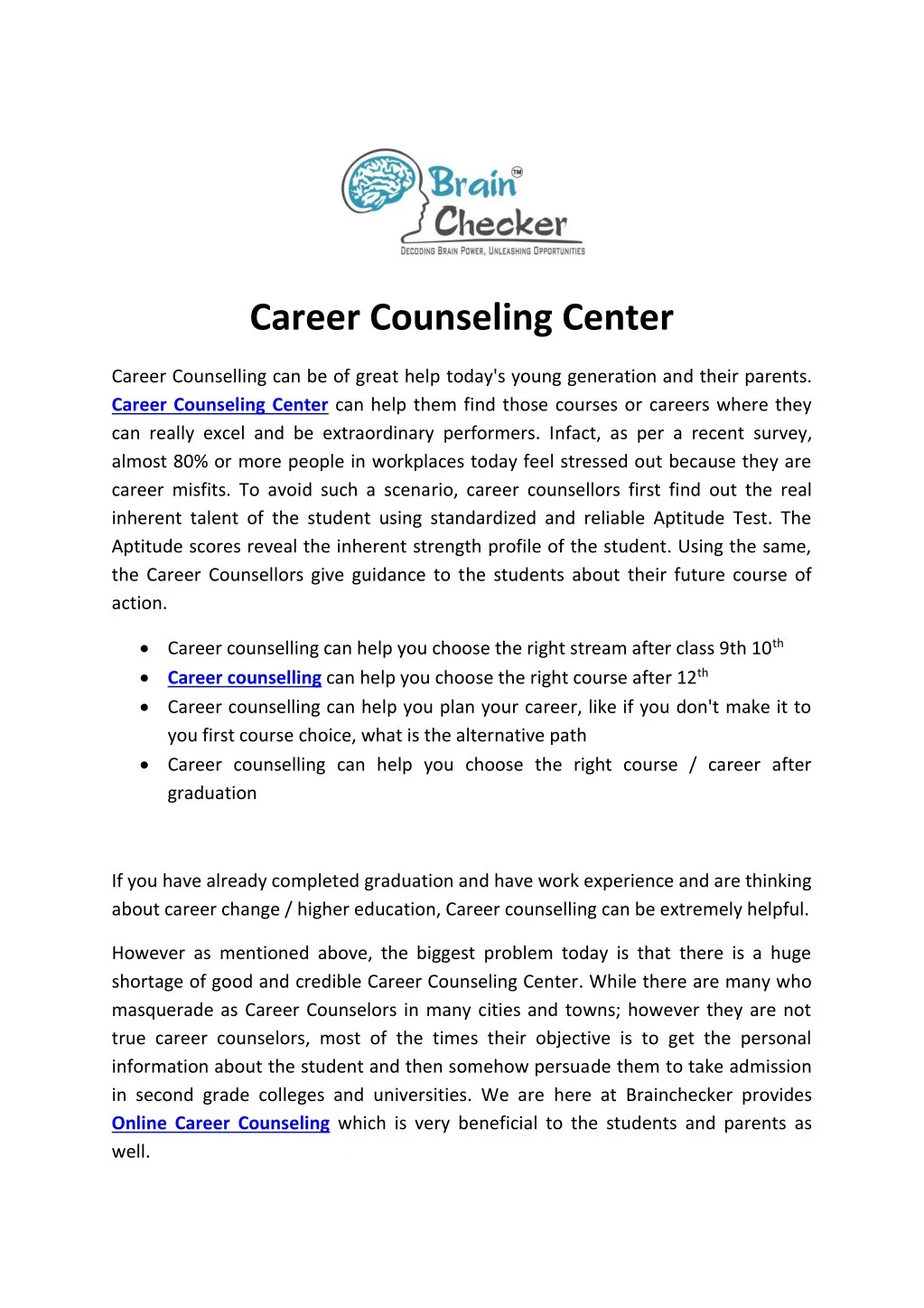 career counseling center