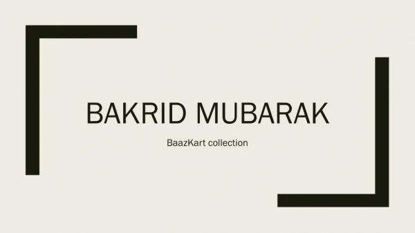 Bakrid Mubarak