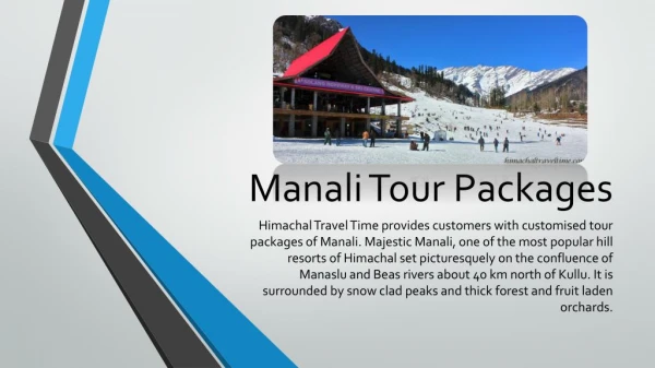 Manali Tour Packages | Himachal Travel Time