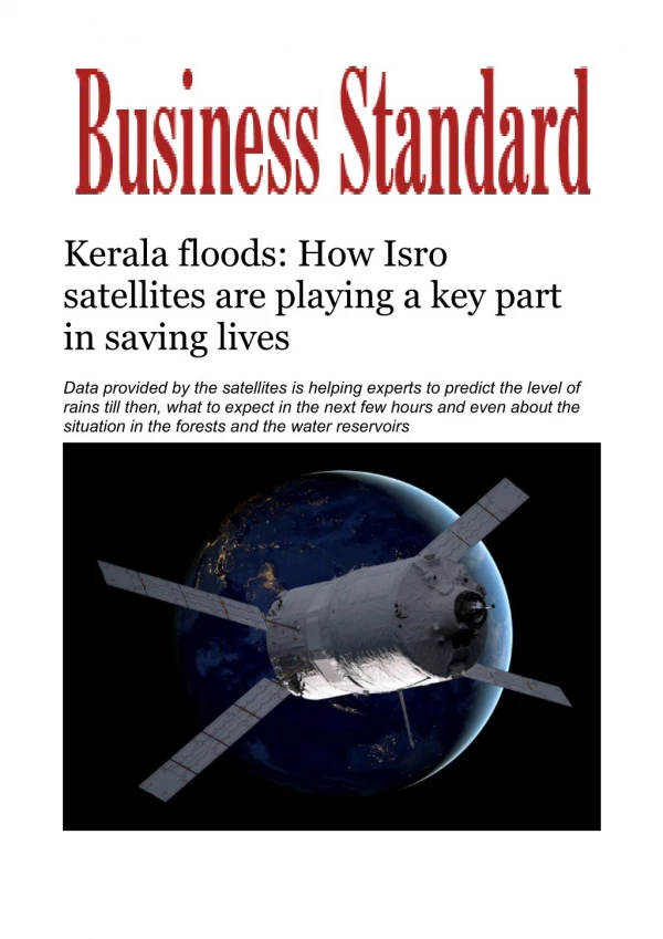 How Isro satellites are playing a key part in saving lives