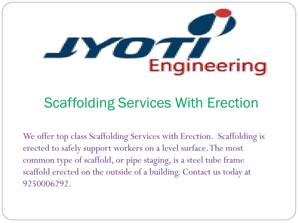 scaffolding services with erection