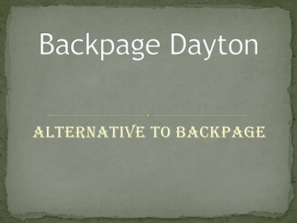 Backpage Dayton a site similar to backpage!