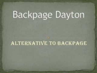 Backpage Dayton a site similar to backpage! - slide 1