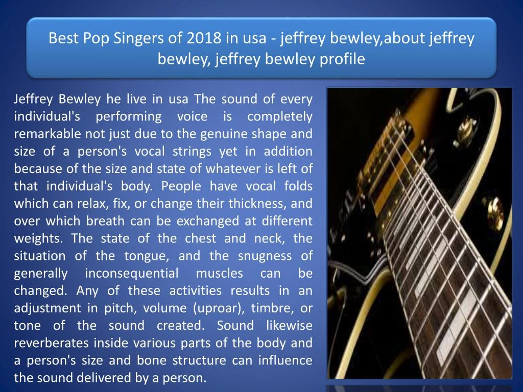 best pop singers of 2018 in usa jeffrey bewley