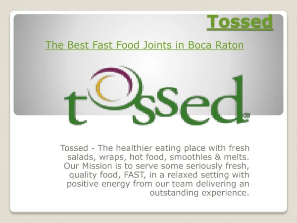 Fast Food Joints in Boca Raton