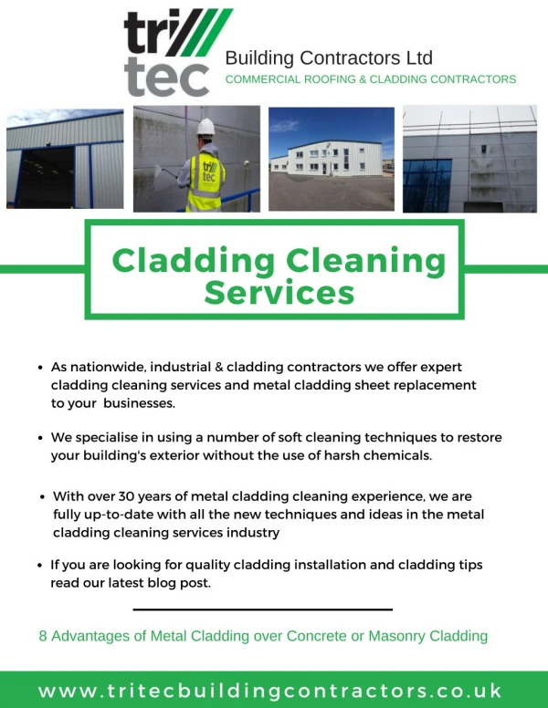 Cladding cleaning services - Tritec Building Contractors