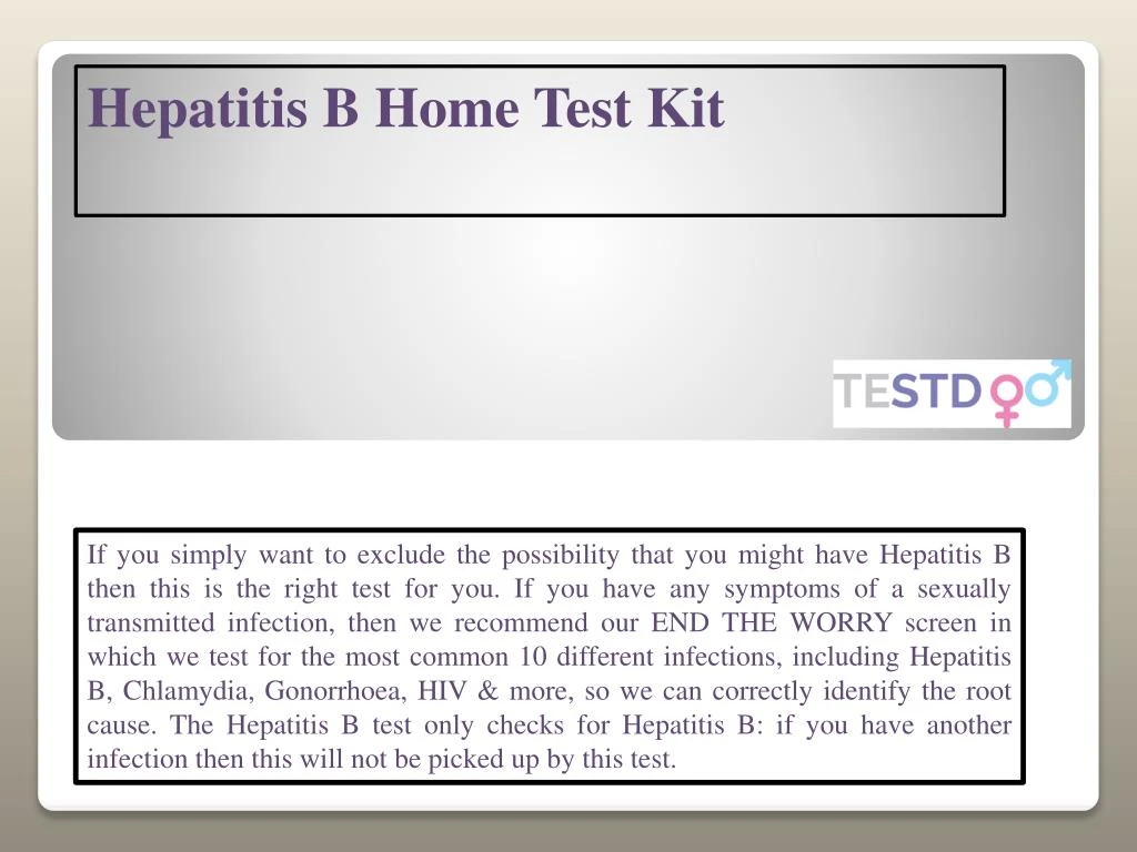 hepatitis b home test kit