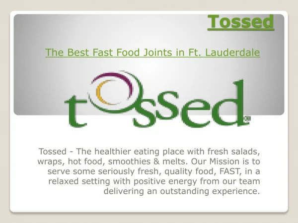 Fast food joints in ft. lauderdale