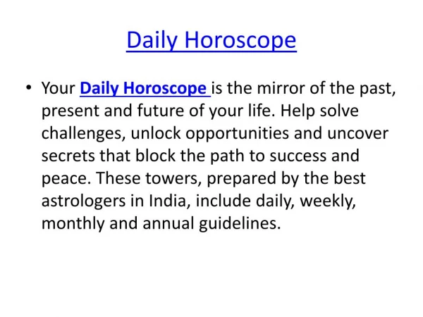 Daily Horoscope