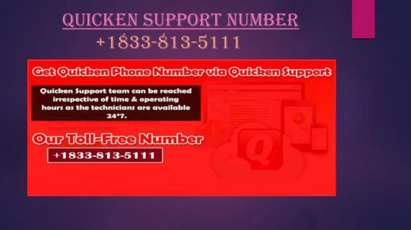 quicken support number 1833-813-5111