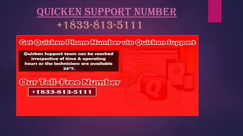 quicken support number 1833 813 5111