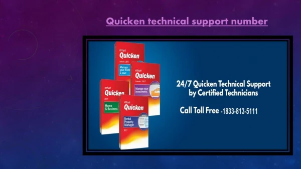Quicken Technical Support Number 1833-813-5111
