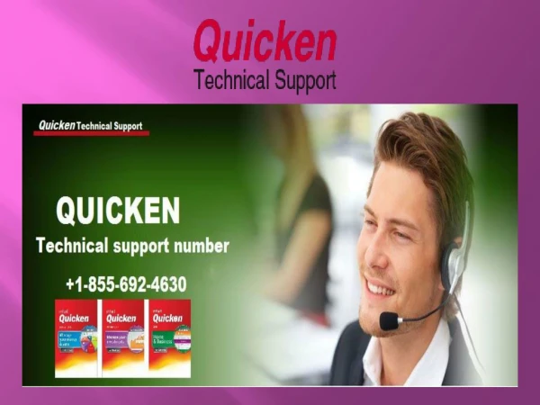 Intuit Quicken Support Phone Number 1-855-692-4630