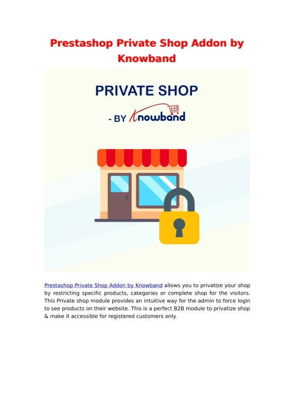 Mandate user registration on your website using Prestashop Private Shop Addon | Knowband