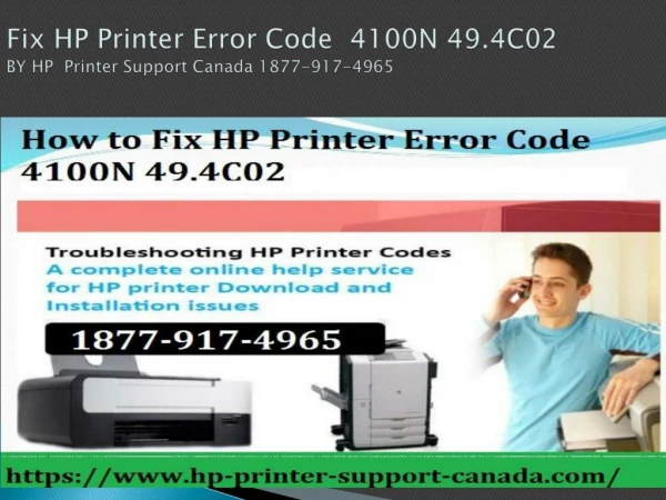 Fix HP Printer Error Code 4100N 49.4C02