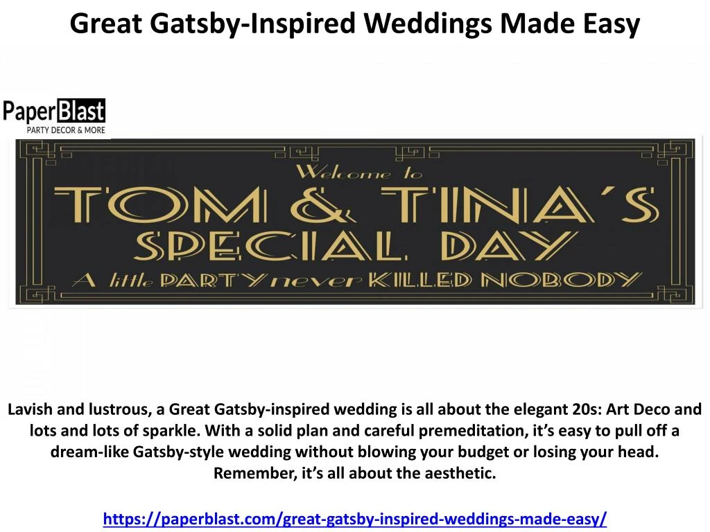 great gatsby inspired weddings made easy