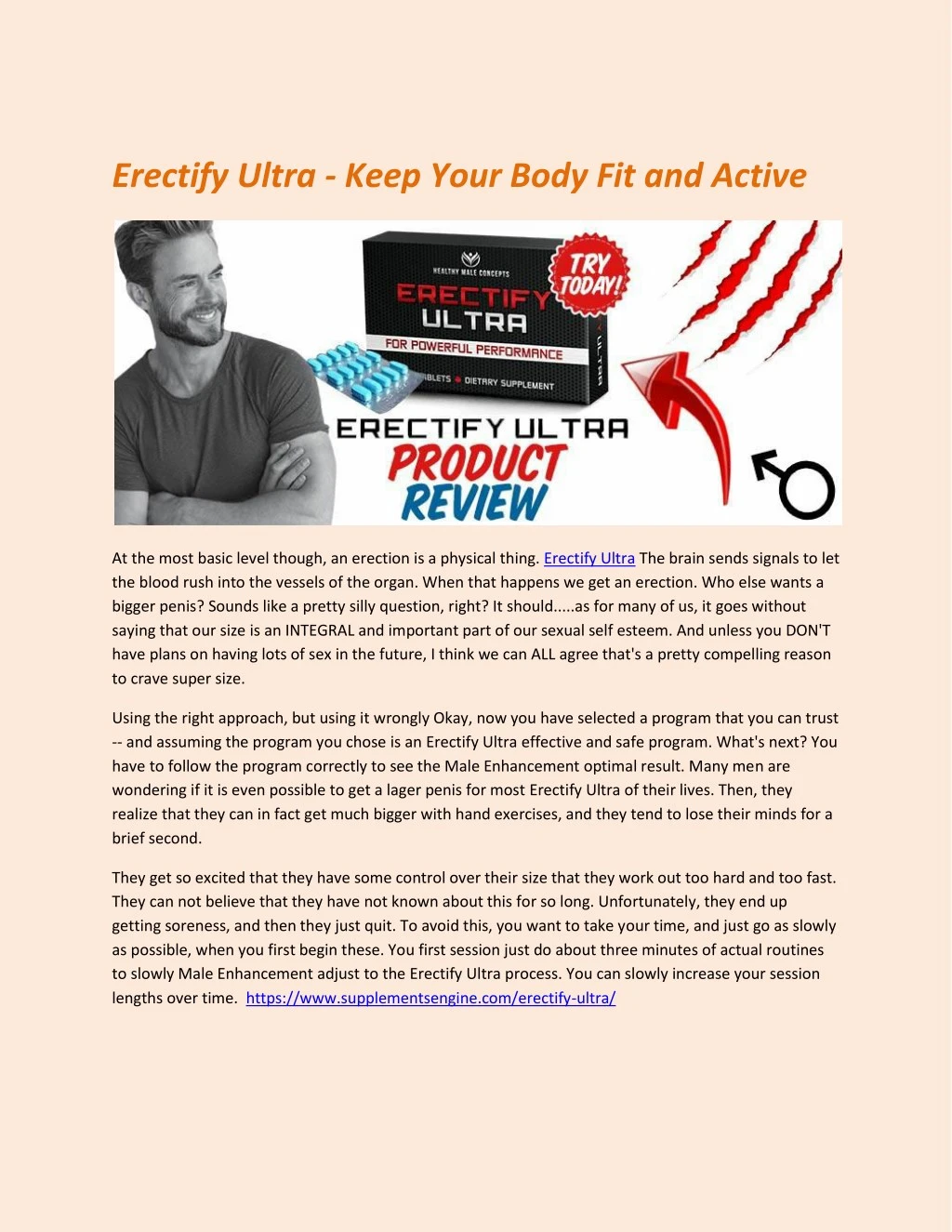 erectify ultra keep your body fit and active