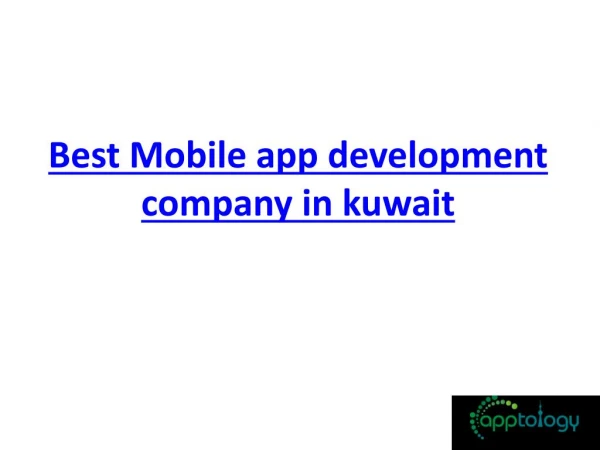 mobile app development company in kuwait