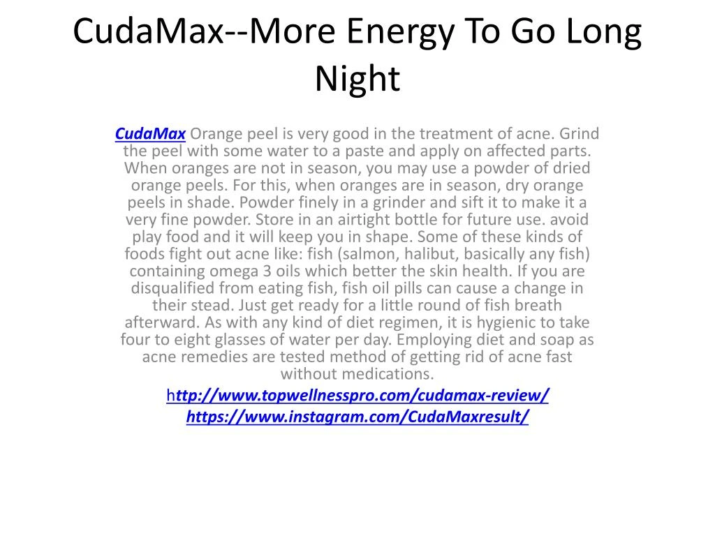 cudamax more energy to go long night