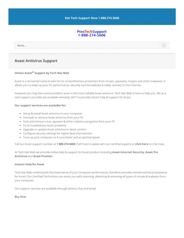 Online Avast Antivirus Support