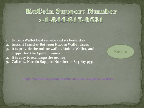 CALL NOW ANY ISSUES kucoin Support Number 1-844-617-9531