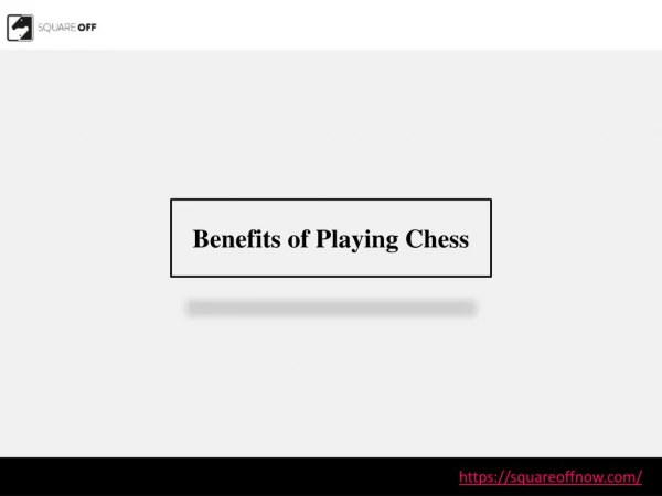 Benefits of Playing Chess