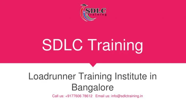 Job oriented Loadrunner Course Training in Marathahalli, Bangalore