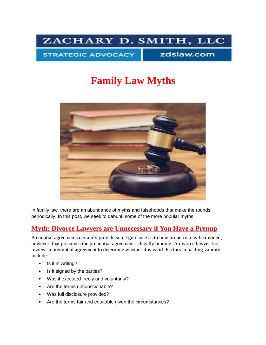 family law myths
