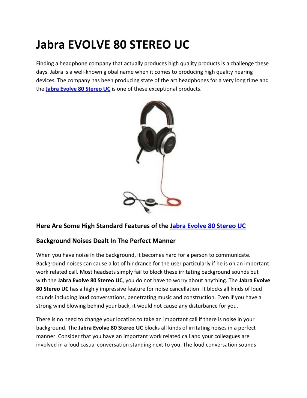 jabra evolve 80 stereo uc