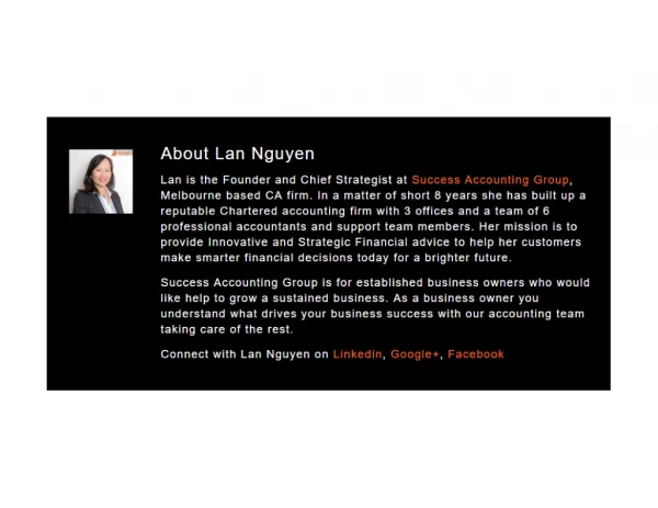 About Lan Nguyen - Accounting Firm Melbourne - Success Accounting Group