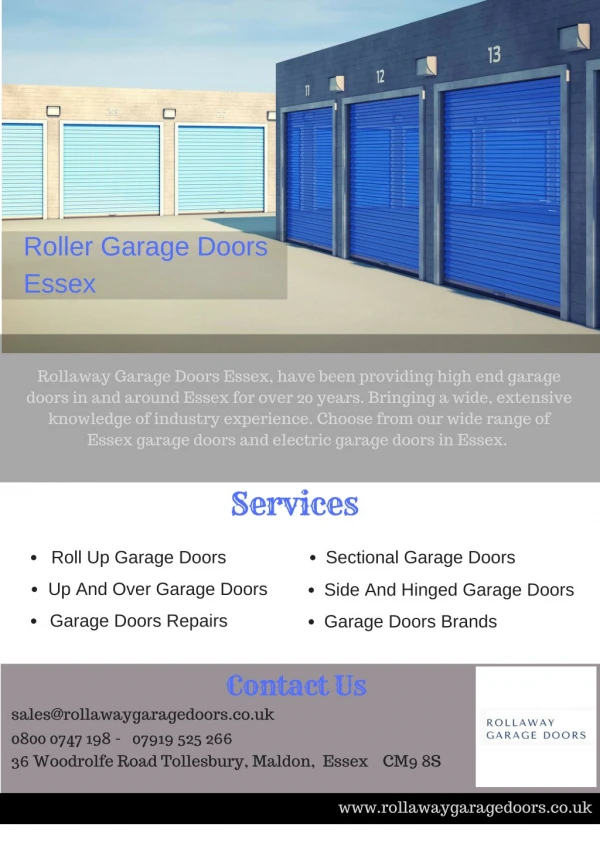 Roller Garage Doors in Essex