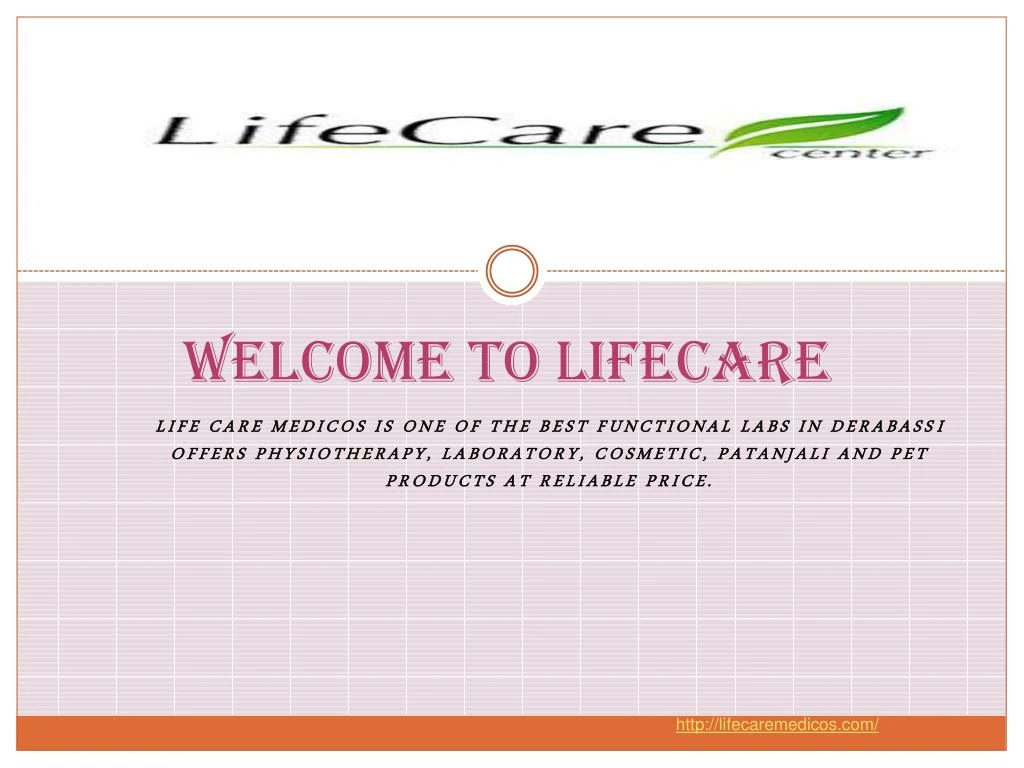 welcome to lifecare