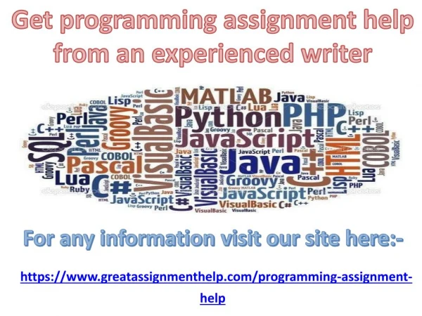 Get the programming help by us to achieve the good grade