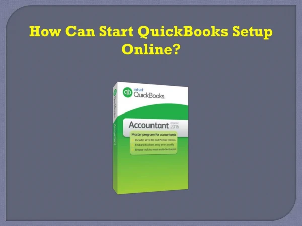 How Can Start Quickbooks Setup Online?