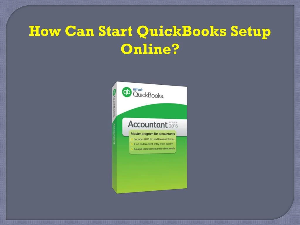how can start quickbooks setup online