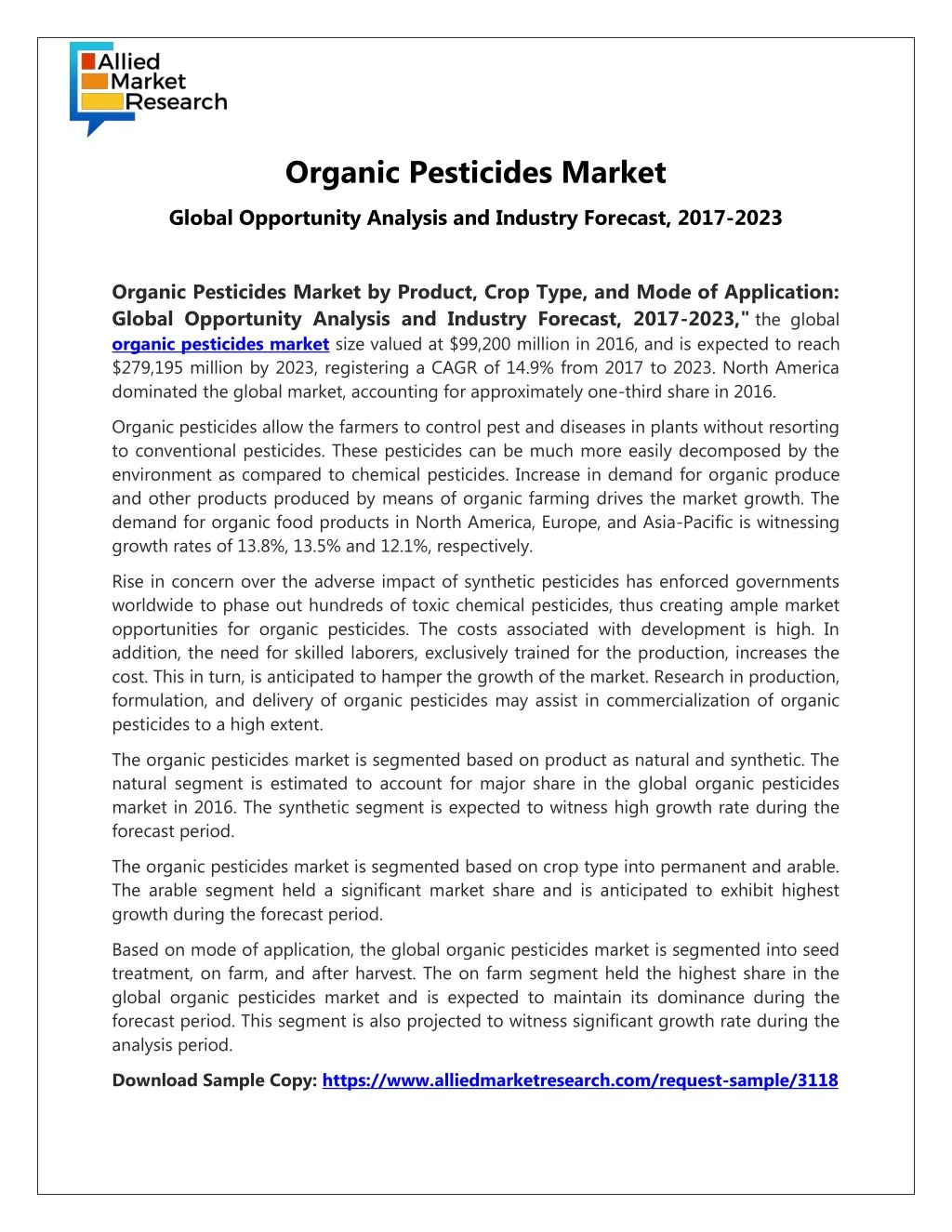 organic pesticides market global opportunity