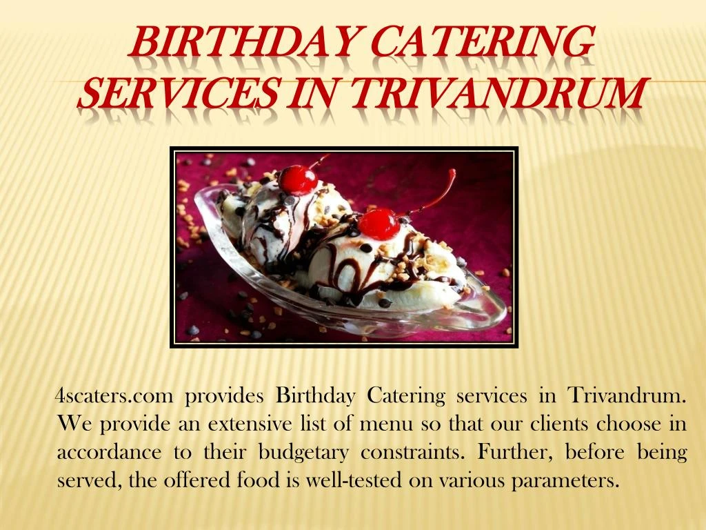 birthday catering services in trivandrum