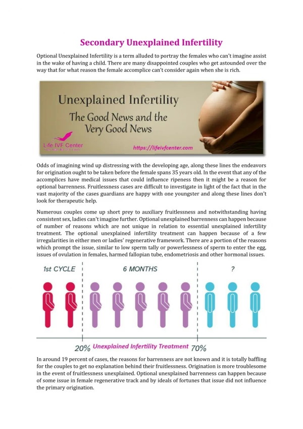 Secondary Unexplained Infertility