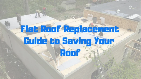 Flat Roof Replacement Guide To Saving Your Roof